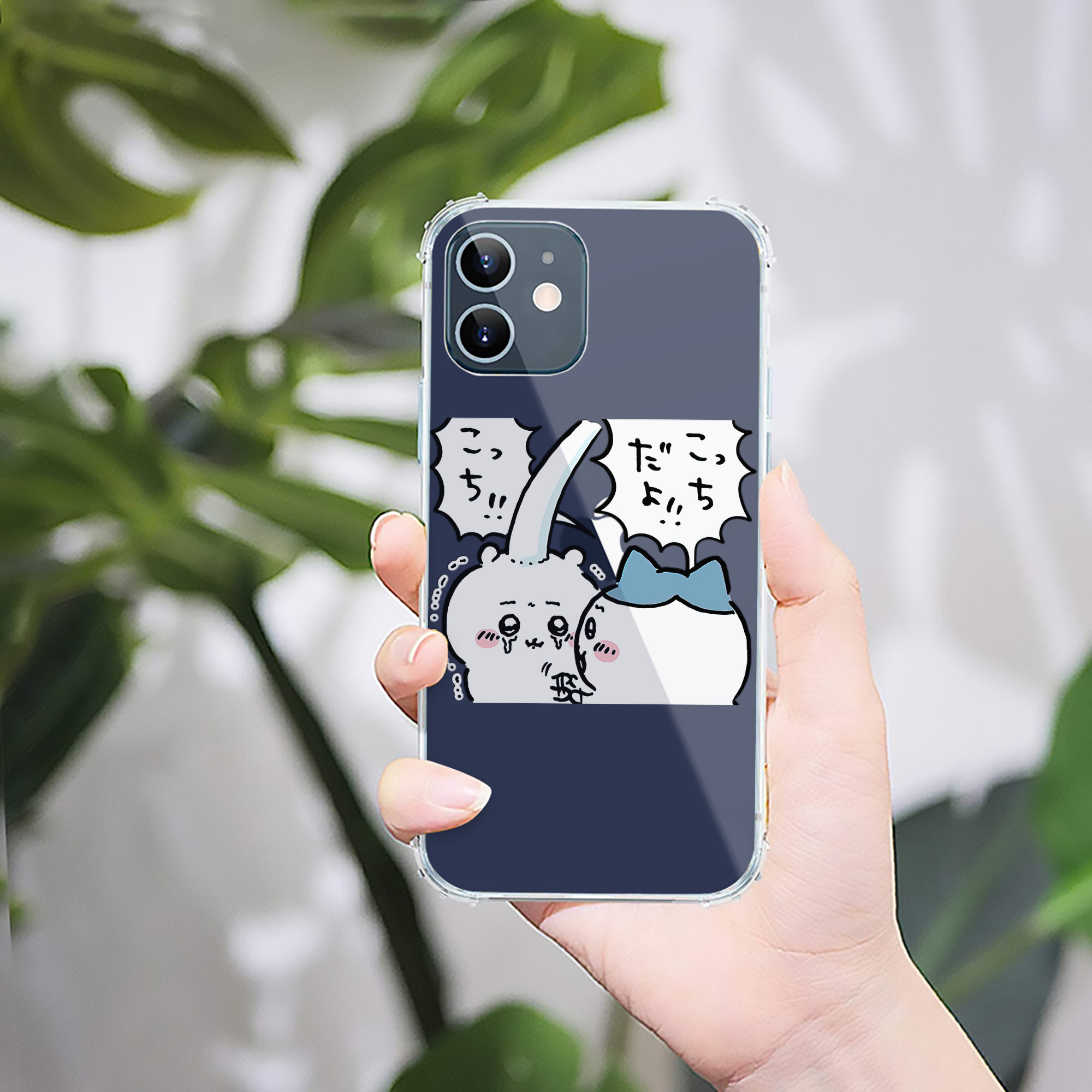 （画像用） ちいかわ ハチワレ Chii-kawa hachiware 【iPhone 12シリーズ対応】透明スマホケース（クリアソフトケース）